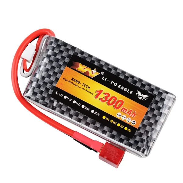 XW 1300mAh 7.4V 25C 2S LiPo Battery T/SM/JST/XT30/XT60 Plug for RC Drone