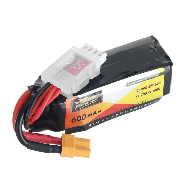 ZOP Power 11.1V 600mAh 60C 3S LiPo Battery XT30 Plug for for BETAFPV Pavo20 Pro RC FPV Racing Drone