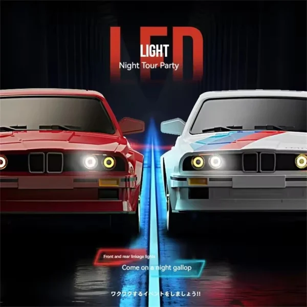 KAMTOM KM777A RTR 1/16 2.4G 4WD Drift RC Car Mini Race LED Light Retro E30 Sports High Speed Racing On-Road Electric Remote Radio Control Vehicles Model RTR Child Toys Boys Kids Gifts - Image 6