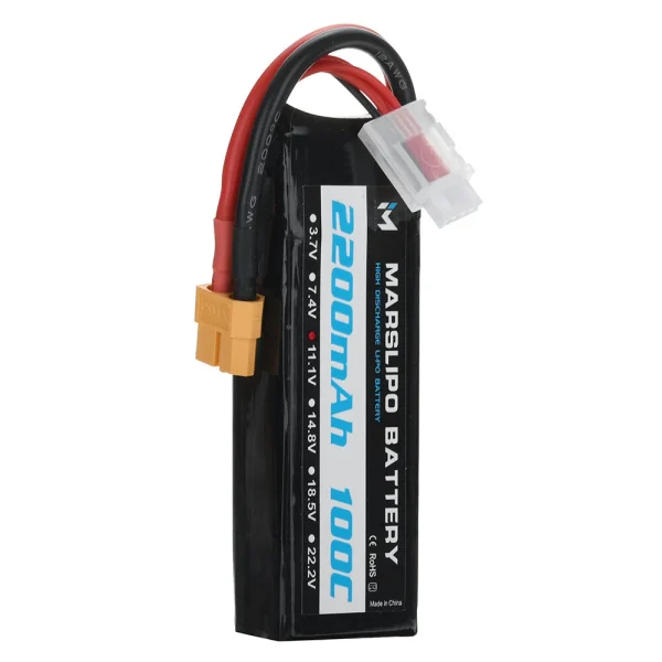 MARSLIPO 11.1V 2200mAh 100C 3S Lipo Battery XT60 Plug for RC Drone - Image 6