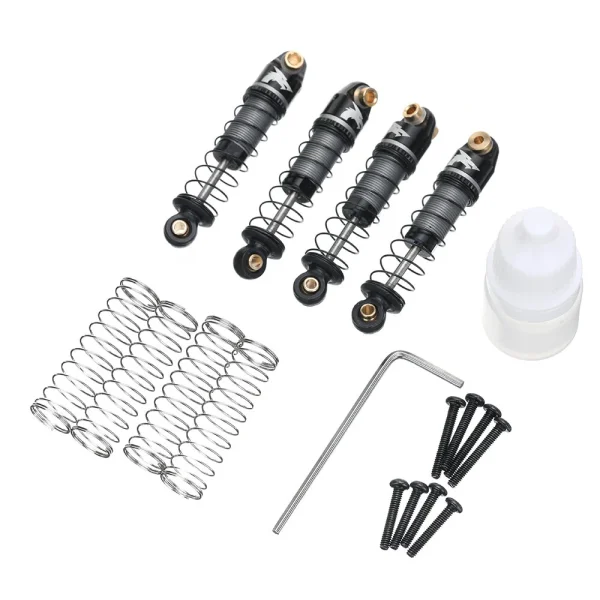 4PCS UDIRC UCX2405 UCX2405 PRO SCX24 1/24 RC Car Upgraded Parts Oil Filled Shock Absorbers Dampers UCX24-P086 Vehicles Models Spare Accessories