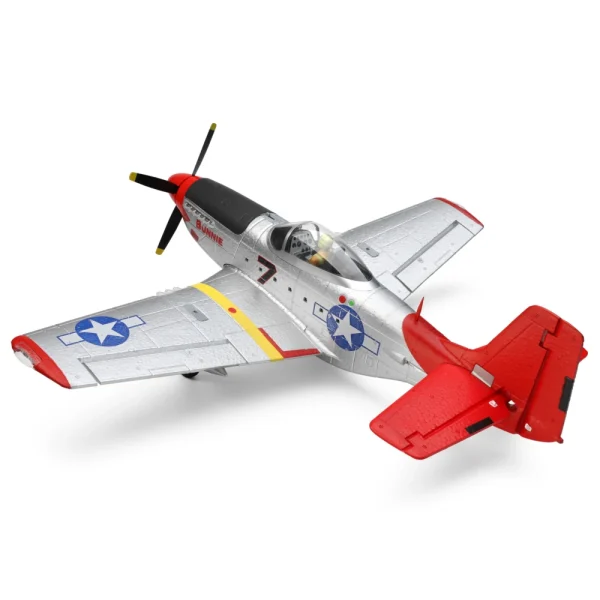 XK A280 P-51 Mustang 3D/6G System 560mm Wingspan 2.4GHz 4CH EPP RC Airplane Fighter RTF With LED Lights for Beginner - Image 2