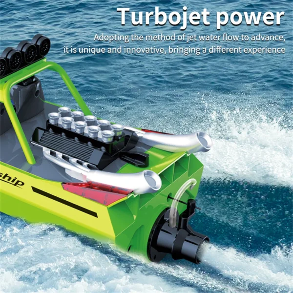 TY XIN 725 2.4G 30km/h RC Boat Jet Speedboat Capsized Reset Waterproof LED Light Remote Control Ship High Speed Vehicles Models - Image 5