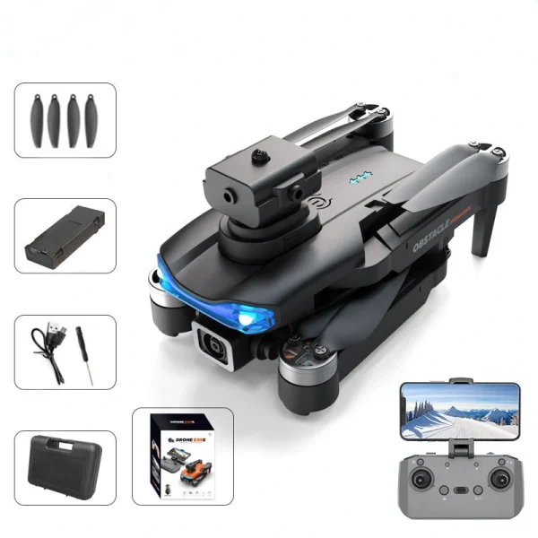 XKJ E99S Mini WiFi FPV with HD Dual Camera 360 Obstacle Avoidance Optical Flow Positioning Brushless Foldable RC Drone Quadcopter RTF - Image 5