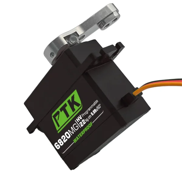PTK 6820 MG 20kg High Torque 180 Stainless Steel Gear Metal Digital Waterproof RC Servo for Robot Fixed Wing Car and Aircraft Model - Image 3