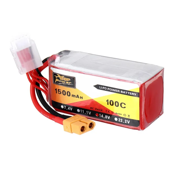 ZOP POWER 14.8V 1500mAH 100C 4S Lipo Battery With XT60 Plug for Eachine Wizard X220S FPV Racer RC Drone - Image 3
