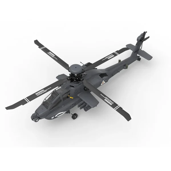 YXZNRC F11-S 1:32 AH-64 Apache Scale 2.4G 6CH GPS Altitude Hold Optical Flow Positioning 5.8G FPV Camera Dual Brushless Motor Flybarless RC Helicopter RTF - Image 8