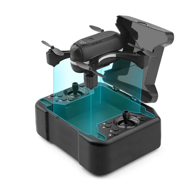 FUQI MODEL H28 WiFi FPV with HD Dual Camera Switchable Integrated Storage Optical Flow Hover Highlight LED Racing Light RC Toys Drone Quadcopter RTF - Image 4