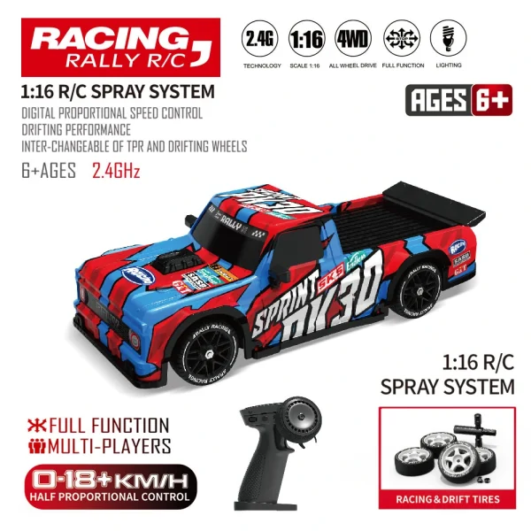 UJIETOYS PY360/PY361/PY362/PY363 1/16 2.4G 4WD Drift RC Car LED Light High Speed On Road Racing Stunt Vehicles Models Remote Control Toys - Image 8