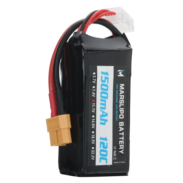 MARSLIPO 11.1V 1500mAh 120C 3S Lipo Battery XT60 Plug for RC Drones - Image 6