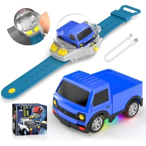 LHD RC01/02/03/04 1/45 2.4G Mini Watch RC Car Alloy Remote Control Colorful LED Light Portable Vehicles Models Micro Toys Kids Children Gifts