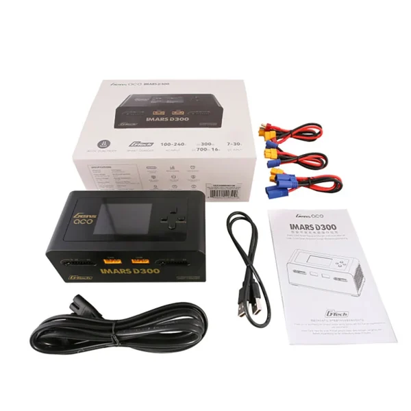Gens Ace IMARS D300 G-Tech Channel AC 300W DC 700W 16Ax2 RC Smart Balance Charger for 1-6S LiFe Lipo LiHV 1-16S NiMH Battery - Image 6