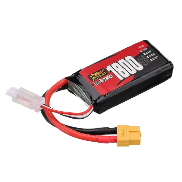 ZOP Power 2S 7.4V 1800mAh 120C 13.32Wh LiPo Battery XT60 Plug for RC Drone - Image 2