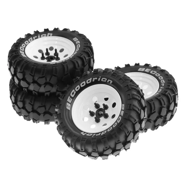 4PCS Off Road Tires Wheel 1.9 inch for 1/8 RC Racing Crawler Car FMS NT4 SCX10 W136 RC Car Parts One Line Hex Adapter - Image 2