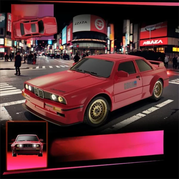 KAMTOM KM777A RTR 1/16 2.4G 4WD Drift RC Car Mini Race LED Light Retro E30 Sports High Speed Racing On-Road Electric Remote Radio Control Vehicles Model RTR Child Toys Boys Kids Gifts - Image 5