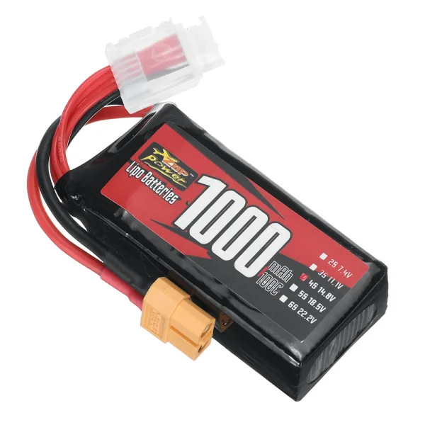 ZOP Power 14.8V 1000mAh 100C 4S LiPo Battery With XT60 Plug for RC Drone