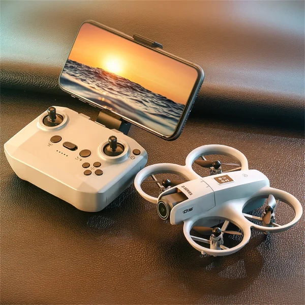 PJC D16 WiFi FPV with Dual Camera 180 Electrically Adjustable Optical Flow Hover Automatic Obstacle Avoidance Circle Protection Kids Gifts 2.4G 4CH 6-Axis Remote Control RC Toys Drone Quadcopter RTF - Image 2