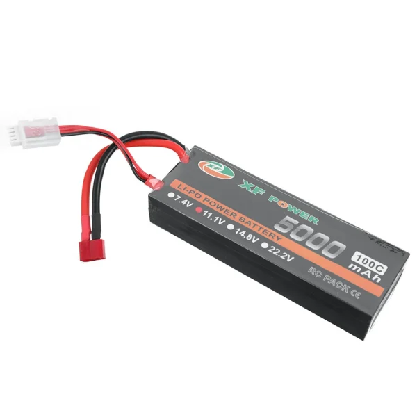 XF POWER 11.1V 5000mAh 100C 3S LiPo Battery T Deans Plug for RC Drone - Image 3