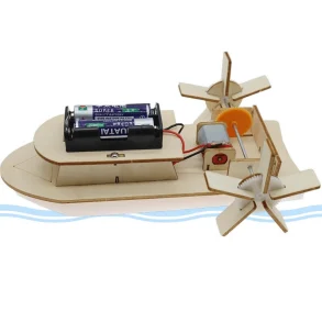 Electric Paddlewheel Boat Model Toy DIY Kits Children Educational Self Assembly