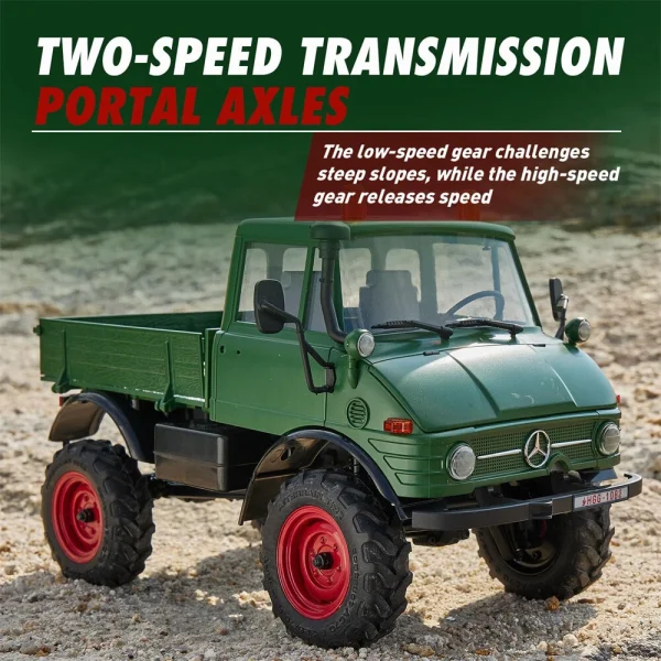 FMS FCX24 RTR Mercedes for Benz 421 Unimog 1/24 2.4G 4WD RC Car Rock Crawler Two Speed Portal Axles Off-Road Climbing Truck LED Light Full Proportional Vehicles Models Toys - Image 8