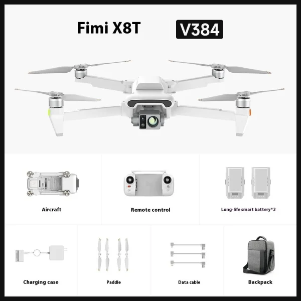 FIMI X8T V384 Roklink 5.0 20KM FPV With 48MP Wide-Angle Tele 18mm Thermal Lens Triple Camera Gimbal AI Super Night Video 47mins Flight Time Foldable RC Drone Quadcopter RTF - Image 7