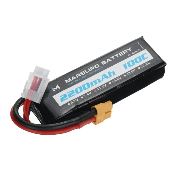 MARSLIPO 11.1V 2200mAh 100C 3S Lipo Battery XT60 Plug for RC Drone - Image 5