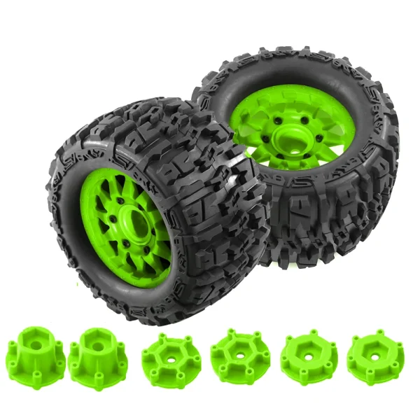4PCS Tires Wheels Rims for Tamiya Arrma FS Racing MJX ZD Rlaarlo 1/10 RC Car Vehicles Models Spare Parts Accessories W198 - Image 4