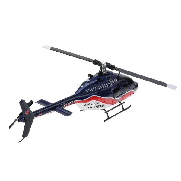Eachine E186 1:27 Bell-206 Scale 2.4G 6CH Altitude Hold Optical Flow Positioning Dual Brushless Motor RC Helicopter - Image 5