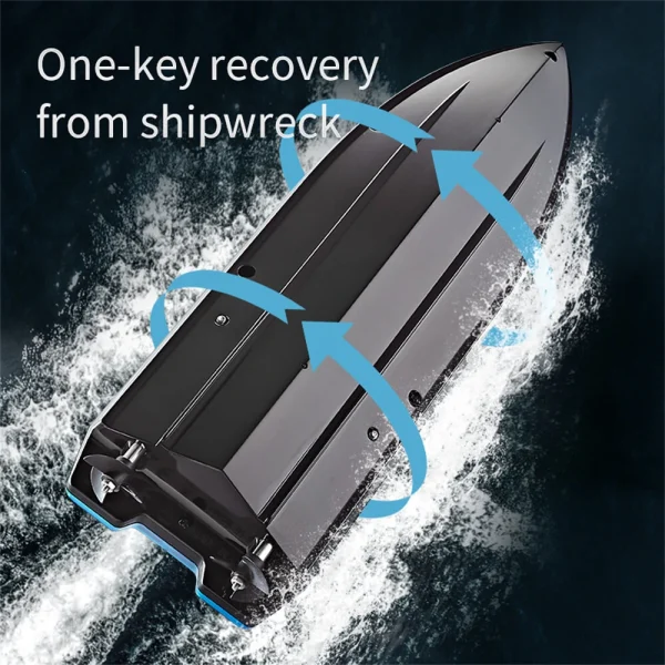HXJRC HJ819 2.4G 4CH RC Boat High Speed LED Light Speedboat Waterproof 15km/h Electric Racing Vehicles Models Lakes Pools Remote Control Toys - Image 9