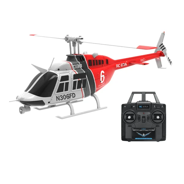 RC ERA C138 Bell 206 2.4G 6CH 6-Axis Gyro 1:33 Scale Altitude Hold Flybarless RC Helicopter RTF - Image 2
