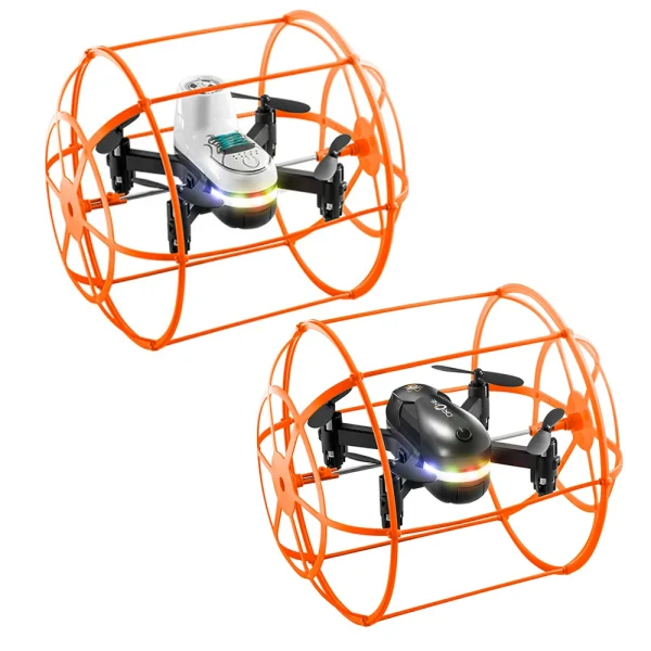YLR/C S166 Removable 2 Batteries Design Climb Wall Flat Running AIR Flying Modes with Gradient Lighting 360 Stunt Roll Grid Full Protection Child Gift RC Toys Drone Quadcopter RTF - Image 5