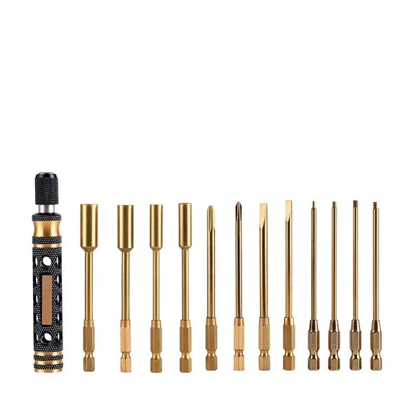 12Pcs 1.5/2/2.5/3/4/5.5mm Hexagonal Wrenches Hex Phillips Nut Slotted Screwdrivers Tool Kit for RC Model