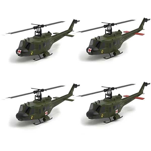 Eachine E190 1:34 UH-1 HUEY Scale 2.4G 6CH Altitude Hold Optical Flow Positioning Dual Brushless Motor RC Helicopter - Image 8
