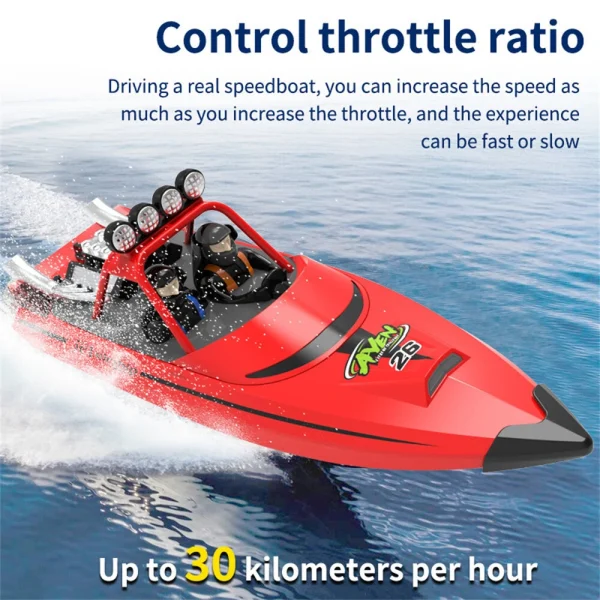 TY XIN 725 2.4G 30km/h RC Boat Jet Speedboat Capsized Reset Waterproof LED Light Remote Control Ship High Speed Vehicles Models - Image 6