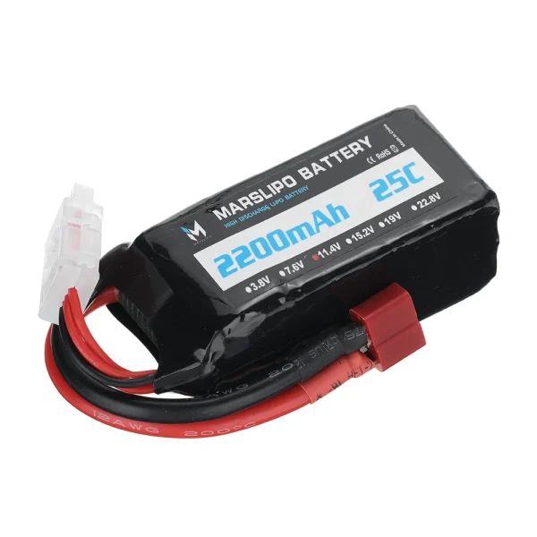 MARSLIPO 11.4V 2200mAh 25C 3S Lipo Battery T Plug with XT60 Adapter for RC Model Toys - Image 5