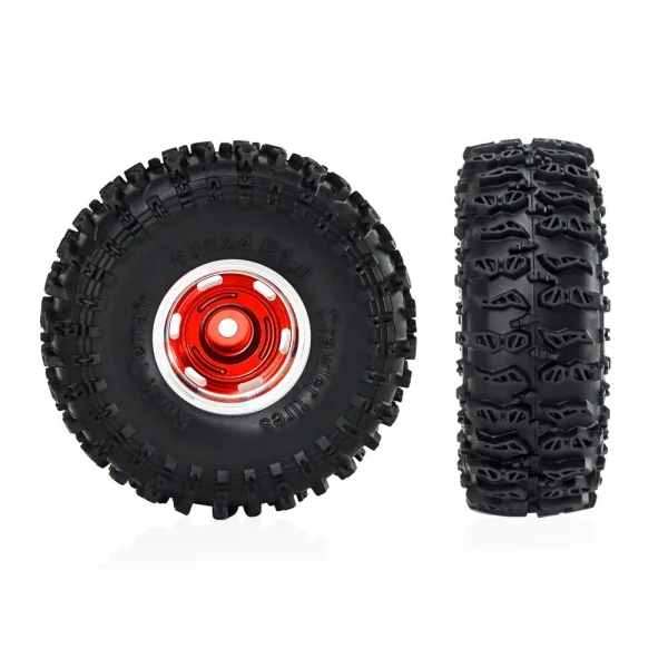 4PCS 1.0 Inch Aluminum Alloy Cyclone wheel JC Tire Spare Parts for SCX24 FMS24 TRX4M RC Climbing Car Vehicle Models Accessories - Image 7