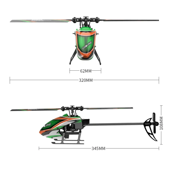 Eachine E130S 2.4G 4CH 6-Axis Gyro Altitude Hold Flybarless RC Helicopter RTF - Image 6