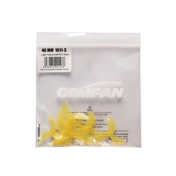 4 Pairs / 8 Pairs GEMFAN 1611 40mm 1.6 Inch 3 Blade PC Propeller 1mm / 1.5mm for FPV Racing Drones Compatible with 0802 1102 Motor - Image 9