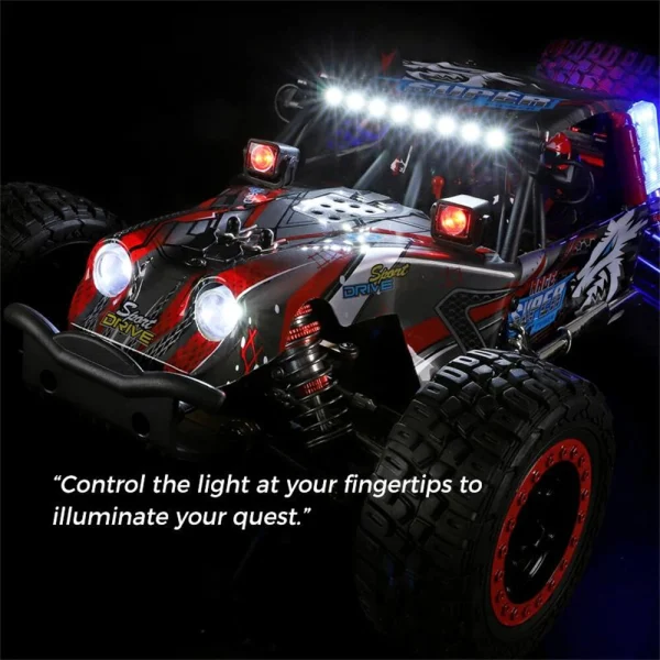 Wltoys 124028 RTR 1/12 2.4G 4WD 60km/h Brushless RC Car Desert Off-Road Truck Metal Chassis Full Proportional LED Light Vehicles Models Toys - Image 3