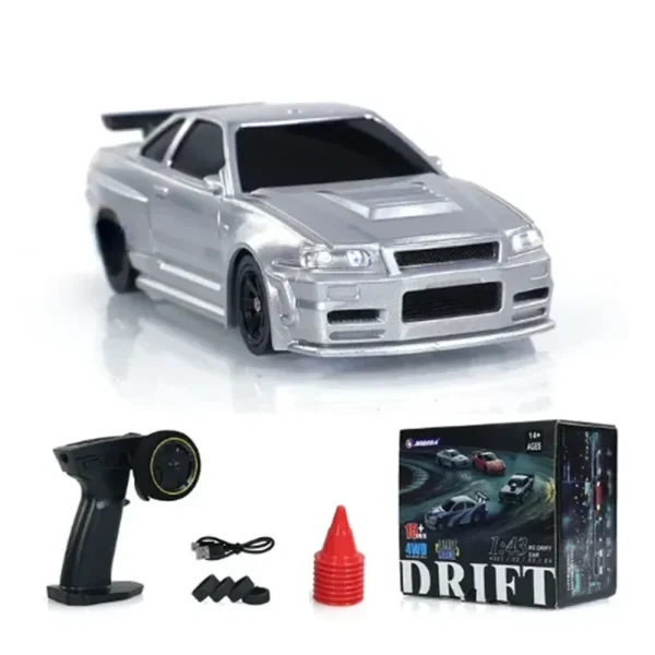JIABAILE 4301/02/03/04 RTR 1/43 2.4G 4WD Drift RC Car Mini Race LED Light Optional Gyro Radio Control High-Speed Motor On-Road Racing Vehicle Model Boys Gifts Outdoor Toys - Image 3