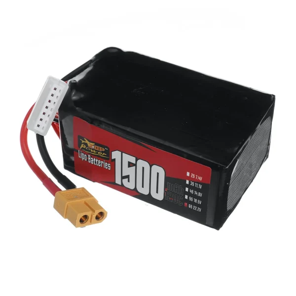 ZOP Power 6S 22.2V 1500mAh 120C 33.3Wh LiPo Battery XT60 Plug for SpeedyBee Master 5 V2  RC FPV Racing Drone - Image 3
