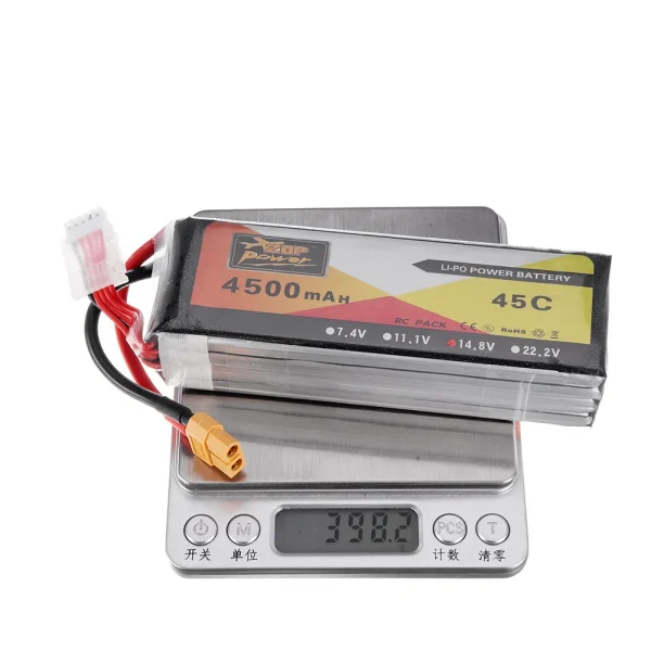 ZOP Power 14.8V 4500mAh 4S 45C Lipo Battery XT60 Plug - Image 6