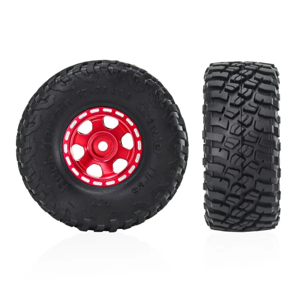 4PCS 1.0 Inch Aluminum Alloy Tire Spare Parts for SCX24 TRX4M-W185 RC Climbing Car Vehicle Models Accessories - Image 4
