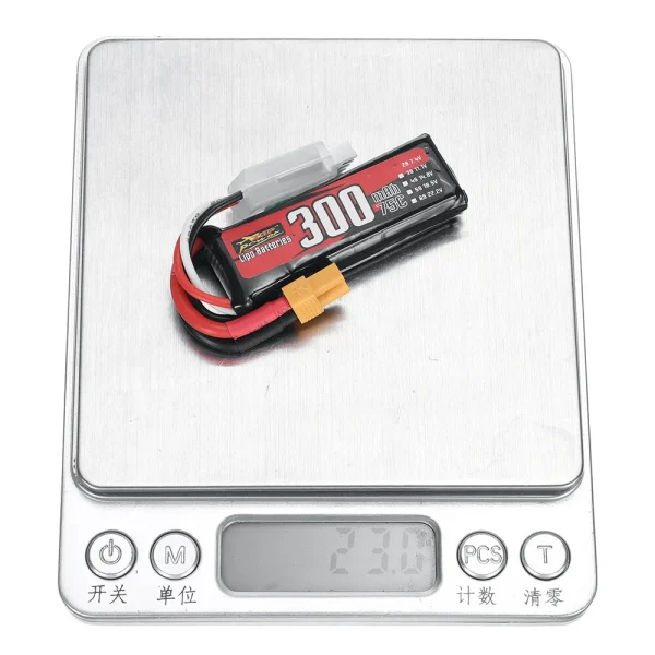 ZOP Power 7.4V 300mAh 75C 2S LiPo Battery With XT30 Plug for DarwinFPV BABY APE/PRO/V2 FPV Drone - Image 9