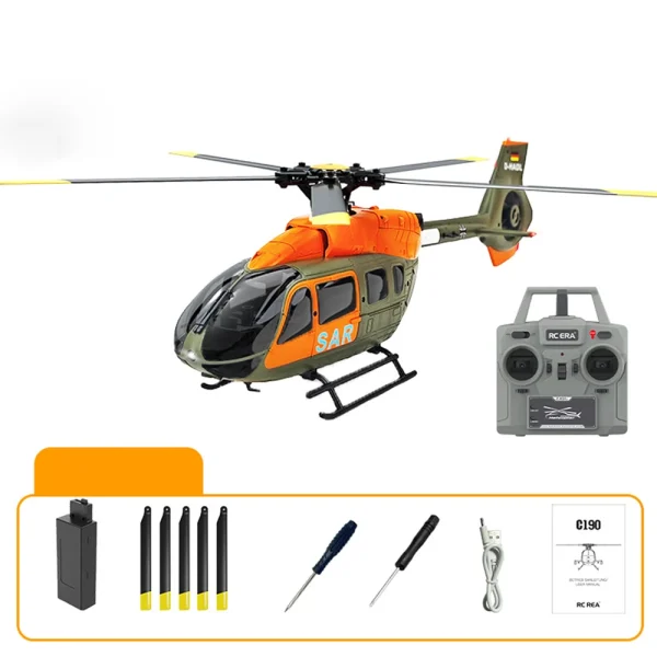 COOLBANK & RC ERA C190 1:30 H145 Scale 2.4G 6CH  6-Axis Gyro Optical Flow Localization Flybarless RC Helicopter RTF - Image 4