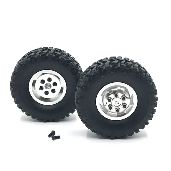 2PCS Upgraded Metal Rims Tires Wheels Double/Single for WPL 1/16 C14 C24 C34 B14 C24 B16 B36 RC Car Vehicles Models Parts - Image 7