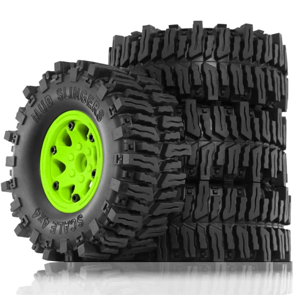 4PCS Climbing Rock Crawler Tires Wheels Rims for 1/8 Off-Road Truck Crossrc Yikong MST MJX H8H RC Cars Vehicles Models Spare Parts R215 - Image 7