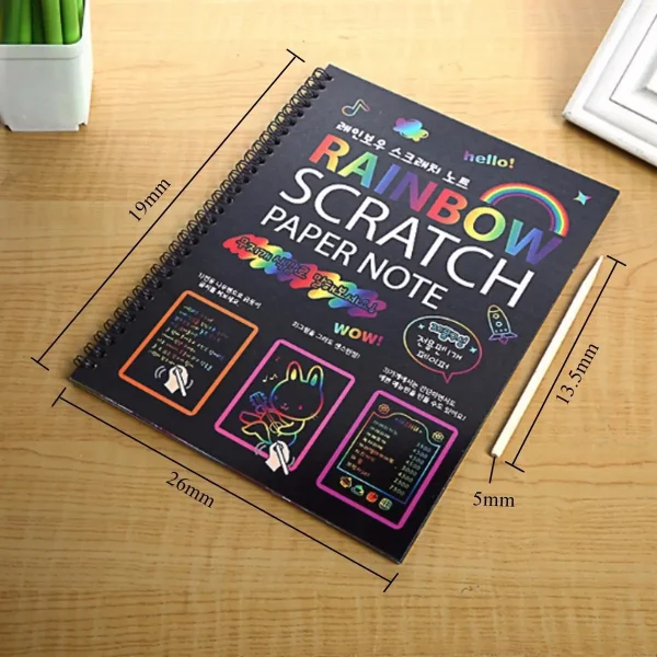 10PCS Funny Scratch Painting Notebook DIY Drawing Toy Big Blow Children Paper Art Educational Toys - Image 7