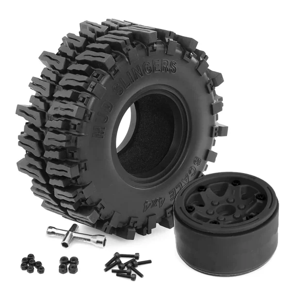 4PCS Climbing Rock Crawler Tires Wheels Rims for 1/8 Off-Road Truck Crossrc Yikong MST MJX H8H RC Cars Vehicles Models Spare Parts R215 - Image 8