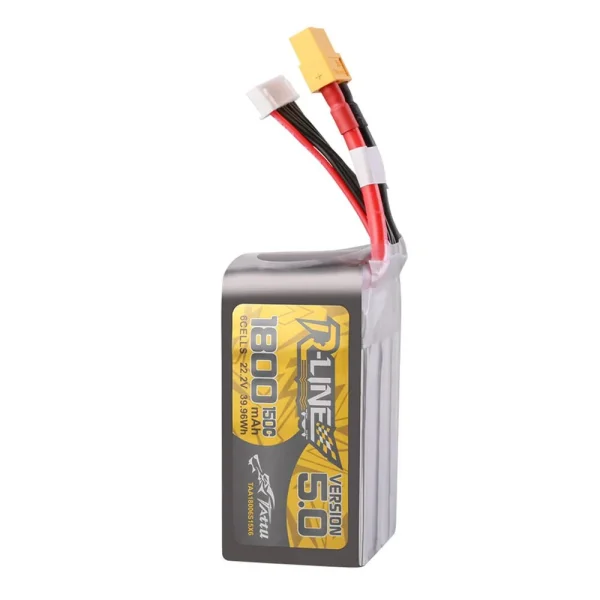 Tattu R-Line Version 5.0 1800mAh 6S 22.2V 150C Lipo Battery XT60 for GEPRC Vapor D6 HD O4 Pro 6S RC FPV Racing Drone - Image 3